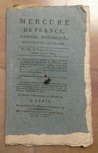 Mercure france journal - de,