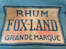 Ancien tapis de cartes publicitaire RHUM Fox-Land jeu de bistrot vintage