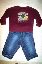 baby boy outfit- Cougars Football 79 Team Captain sweatshirt  Calvin Klein Jeans