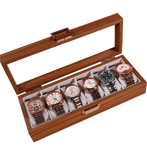 Boîte montres bois luxe - boîte, à