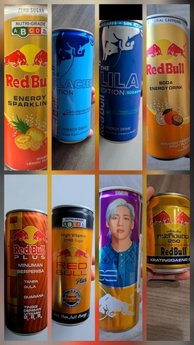Lot canettes red bull - lot, 8