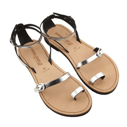 Sandales basses argenté - sandales, en