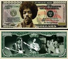 JIMI HENDRIX - BILLET MILLION DOLLAR US !! Jimmy Monterey woodstock GUITAR HEROS