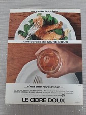 Publicité de presse ancienne Cidre doux- Old paper advertisement de 1965