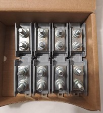 Lot de 8 Blocs de jonction Rail D Entrelec 1SNA115140R2300 25mm², Boulon, Gris