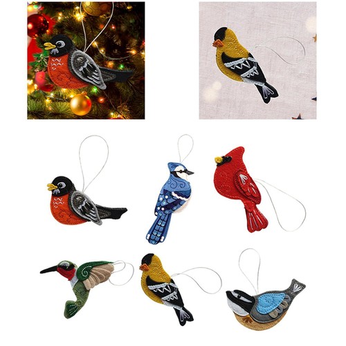 Ornement oiseau feutre - ornement, d'oiseau