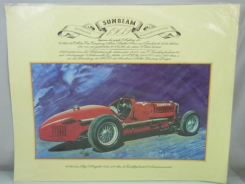 Sunbeam tiger 1909 affiche - sunbeam,