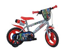 Vélo Avengers 12 pour Enfant Avec Bouclier Roues Bidon Garde-Boue Dino Bikes