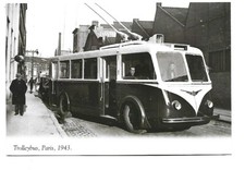 AUTOMOBILE  TROLLEYBUS  PARIS  REPRO