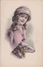 Ancienes Werbe-Ak, Jeune Femme