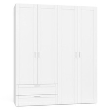 Armoire 4 portes VITO blanc