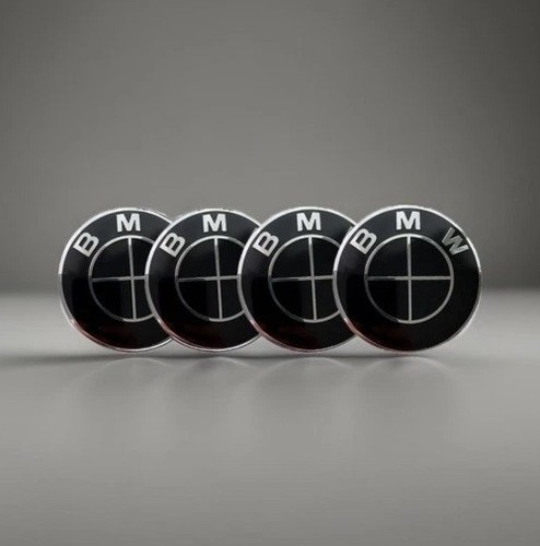 Autocollants 70mm bmw noir - 70mm,