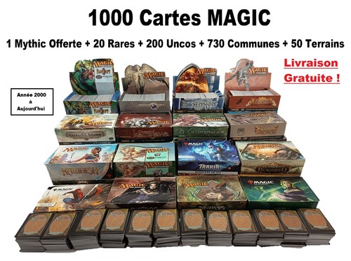 Lot 1000 cartes magic - cartes, 1