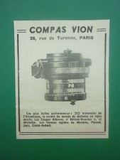 8/1936 PUB COMPAS VION RECORDS AERONAUTIQUES 30 TRAVERSEES DE L' ATLANTIQUE AD