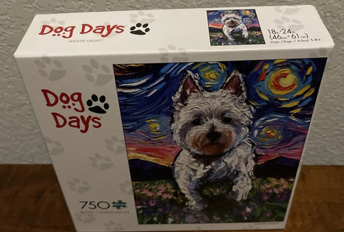 Dog days westie starry night - days,