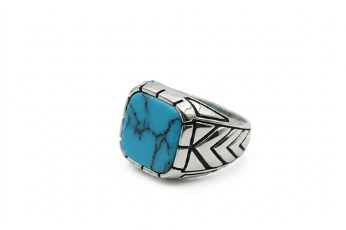 Bague homme turquoise nature - bague,