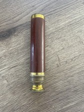 Ancienne longue vue en acajou de marine