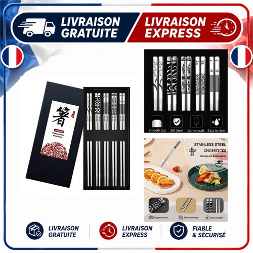 Baguettes réutilisables inox