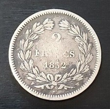 FRANCE - Monnaie de 2 francs type Louis Philippe de 1832 W ( LILLE ) Argent