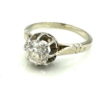 MAGNIFIQUE BAGUE OR 18 CARATS -  Solitaire diamant 0,75 carat - 2,85 g