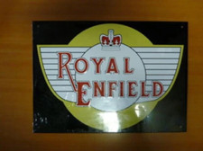 PB30 PLAQUE PUBLICITAIRE tolée age d'or Automobile : ROYAL ENFIELD