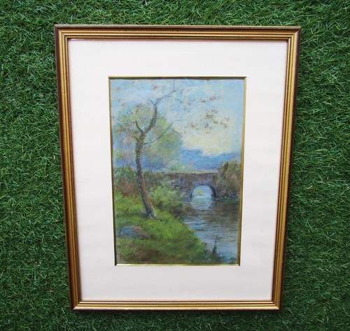 Ancien superbe pastel - ,, paysage