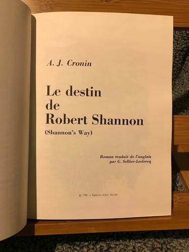 Cronin destin de robert - cronin,