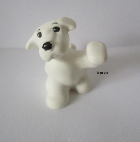 Lego 6250pb01 dog white chien - lego,