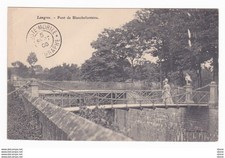 Cachet grande manoeuvre poste mobile télégraphe sur carte Langres - Pont de Blan