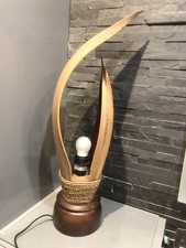 Lampe africiane en bois et