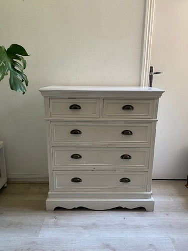 Commode tiroirs blanc - -,