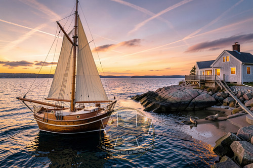 Classic wooden sloop cream - sloop,