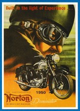 CARTE POSTALE    MOTO   NORTON  DOMINATOR    TBE