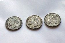 3 pièces 5F argent Napoléon