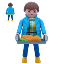 Playmobil figurine femme bleu