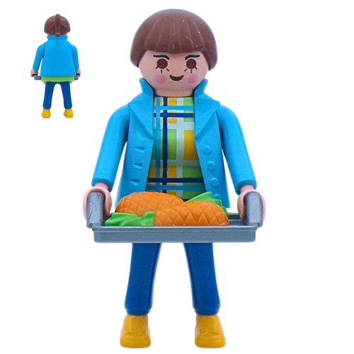 Playmobil figurine femme bleu
