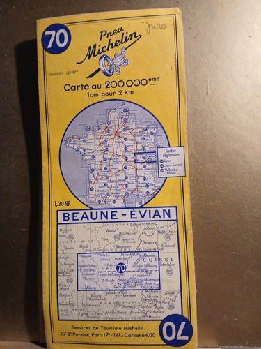 Carte michelin beaune evian - michelin, 70