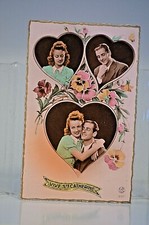 CPA CARTE POSTAL STE SAINTE CATHERINE DENTELLE AJOURE BONNET FILLE GARCON ANCIEN