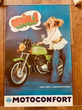 rare affiche " Génial ! "ancienne motoconfort motobécane