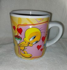 grand Mug Tasse  céramique Titi en relief cœur amoureux Warner Bros