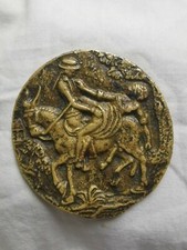 Médaille bronze dorée CURIOSA ÉROTIQUE 5,5 cm