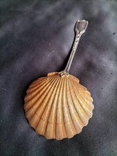 Soufflot / Cuillère/pelle à fraises en argent massif et vermeil / Coquille XIXe