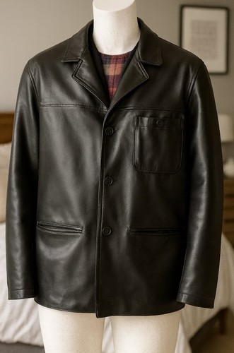 Blouson cuir homme - , noir