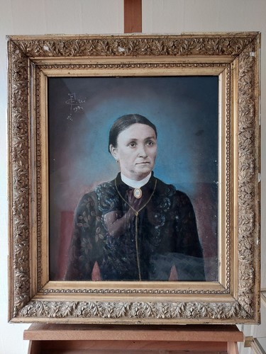 Grand tableau pastel portrait - tableau,
