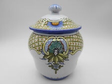 SUPERBE SUCRIER / POT COUVERT EN FAÏENCE DE  NEVERS E. GEORGES