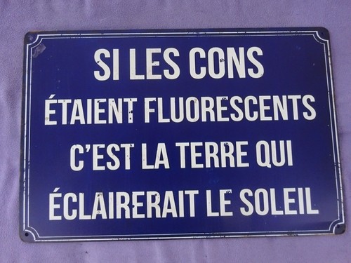 Sympathique plaque métal