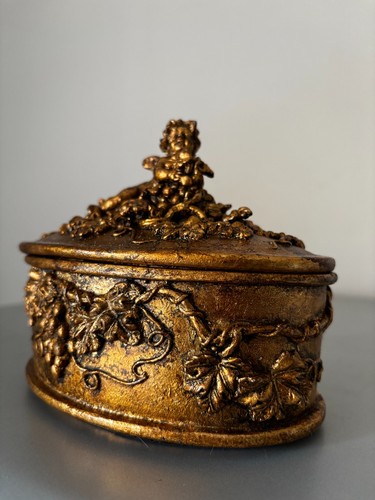 Ancienne boîte bijoux - bijoux, stuc