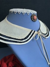 Col ancien Vintage Année 50/60 Lacet Costume d'époque Mode Folklore CJB/160