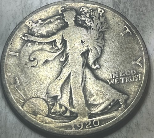 1920 walking liberty half - d,