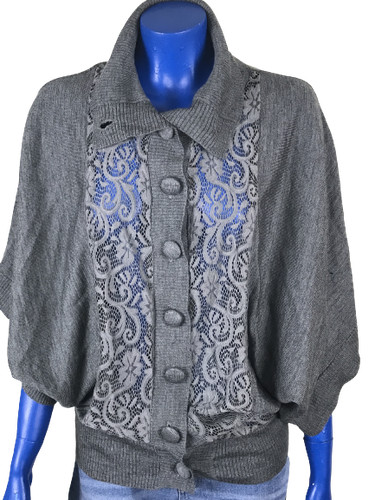 Labee gilet femme gris maille - femme,